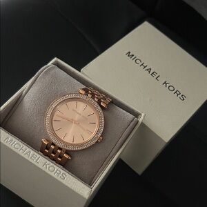 Michael Kors Women's Watch in Rose Gold with Crystal Accents